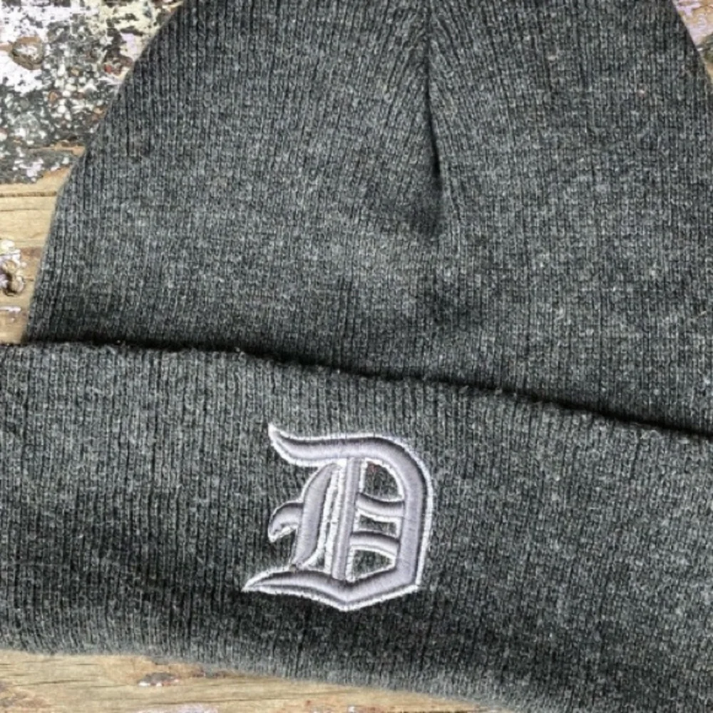 Hat DETROIT LIONS TIGERS Knit Beanie Cap Gray White Black